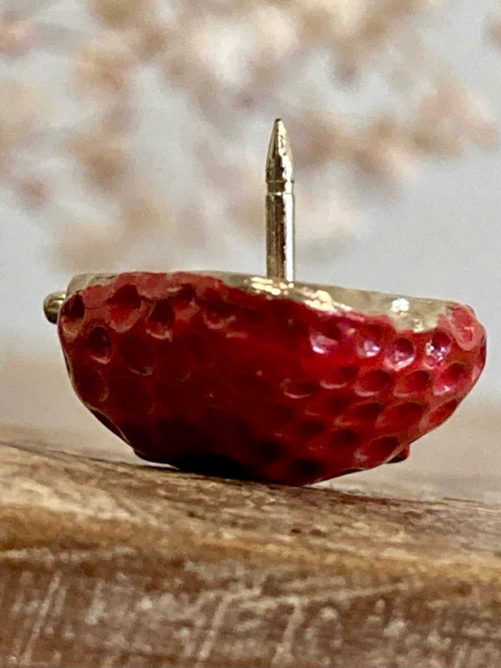Vintage Ballou Small Red Strawberry Lapel Pin - Picture 11 of 16